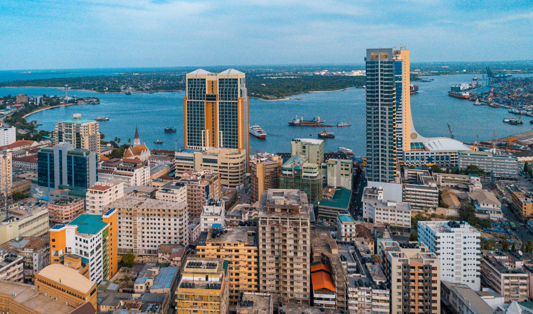 Aerial View of the City of Dar Es Salaam